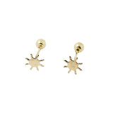 Aretes De Oro Mini Sol