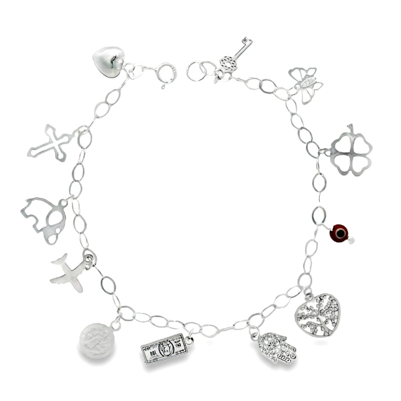 Pulsera de Suerte y Proteccion de Plata