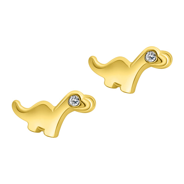 Aretes De Oro Dino Bebé
