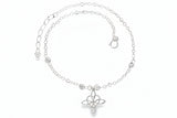 Tobillera de Plata Nudo de Bruja