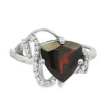 Anillo Con Piedras Preciosas Granate Con Circonia 8