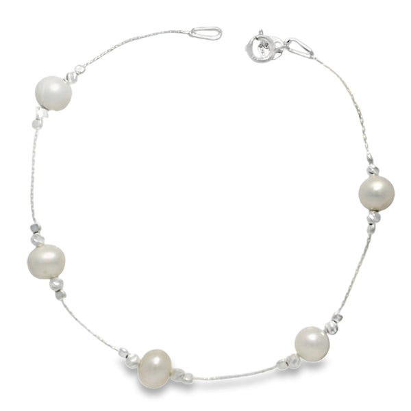 Pulsera de Plata con Perlas