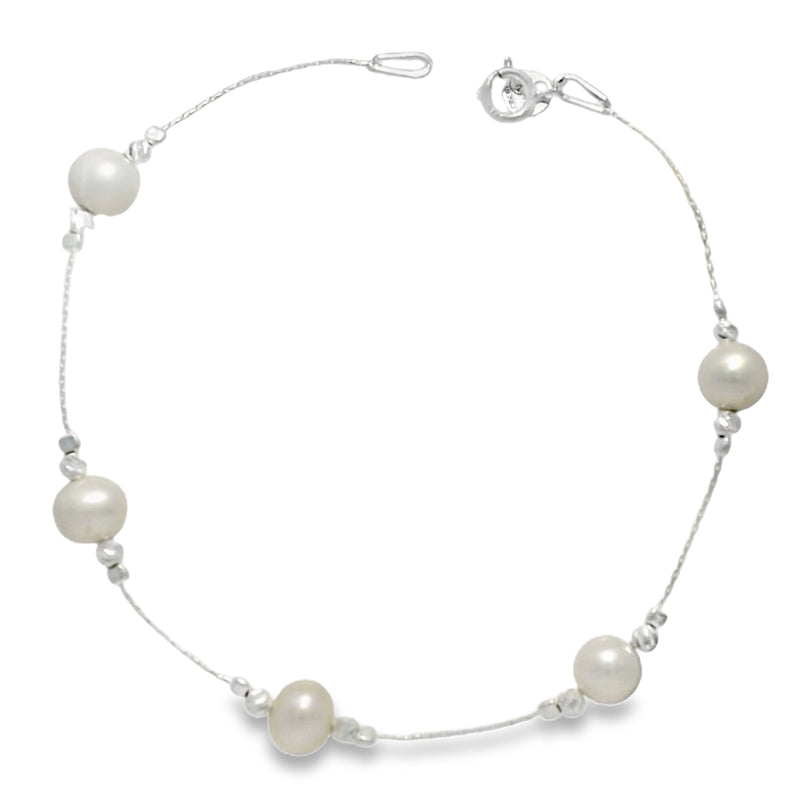 Pulsera de Plata con Perlas