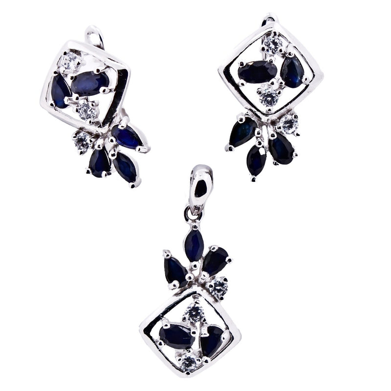 Juego de Piedras Preciosas con Plata