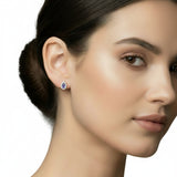 Aretes Gota de Amatista con Circonia