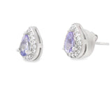 Aretes Gota de Amatista con Circonia