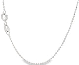 Cadena De Plata Con Bolitas 40 CM