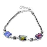 Pulsera de Marquesita y Circonia Rojas