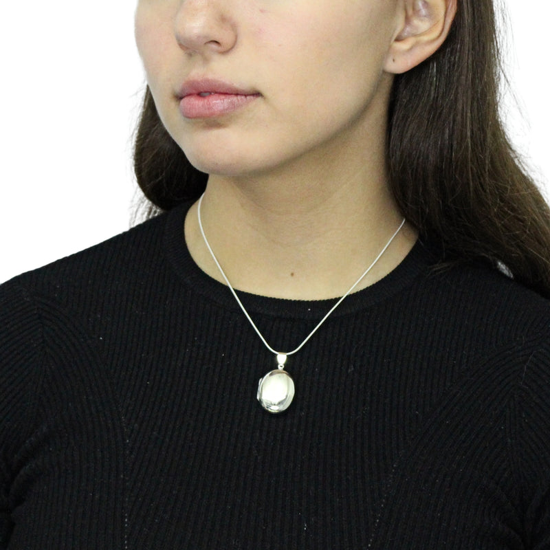 Guarda Pelo De Plata Liso Ovalado