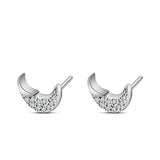 Aretes De Luna Con Circonia