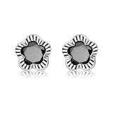 Aretes De Flor Circonia Blanco