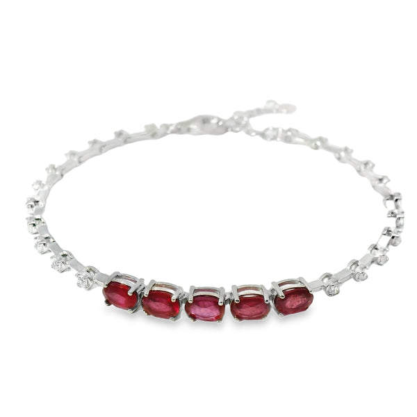 Pulsera Cicornias con Ovalos en Medio