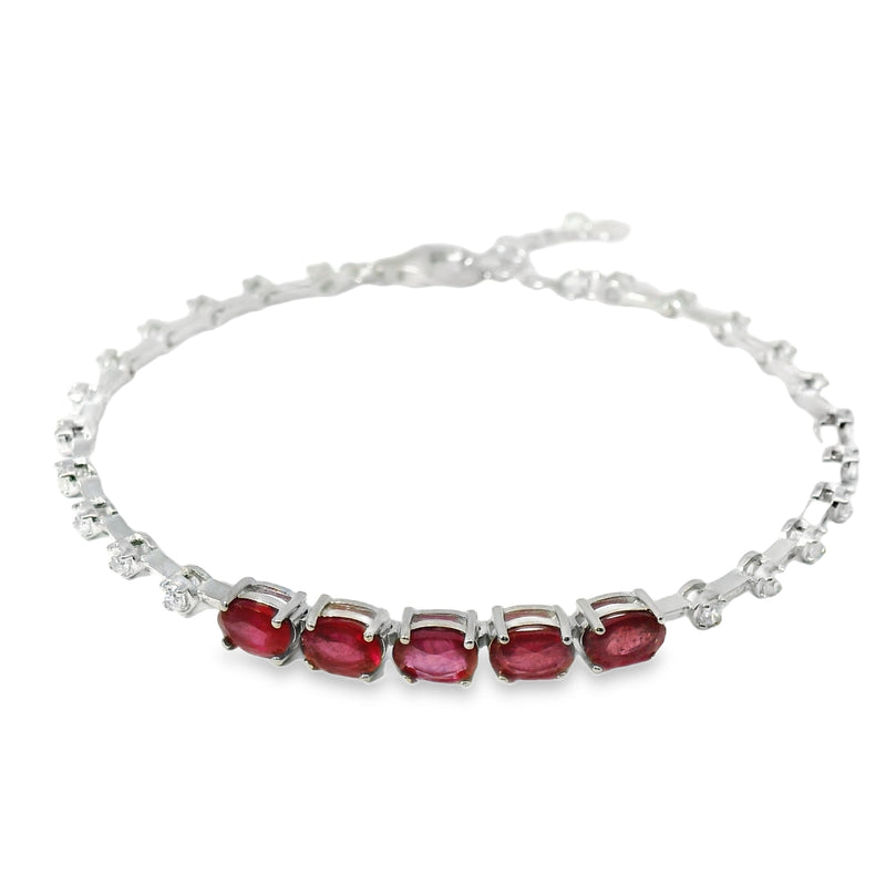 Pulsera Cicornias con Ovalos en Medio