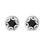 Aretes De Broquel Negros