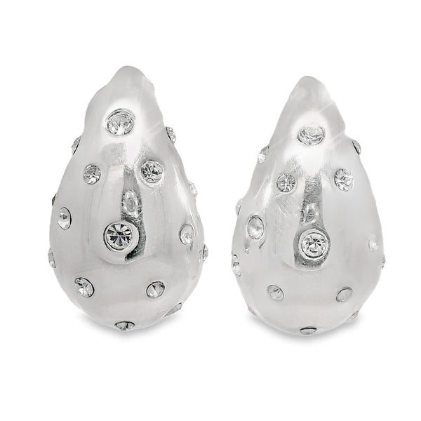 Aretes De Lágrima Electroformado Con Circonias Incrustadas