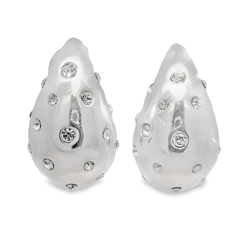 Aretes De Lágrima Electroformado Con Circonias Incrustadas