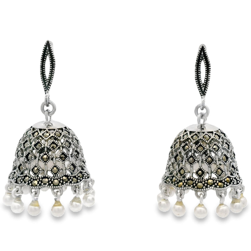 Arete Campana de Marquesita Blanco