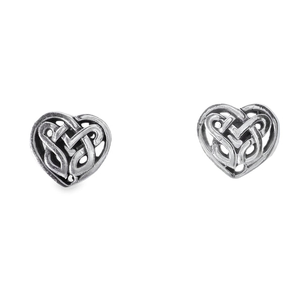 Arete Corazon Nudo de Bruja de Plata