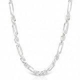 Cadena De Plata Estilo Figaro Gruesa