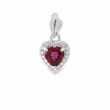 Dije De Piedra Natural Corazón Rubí