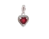 Dije De Piedra Natural Corazón Rubí
