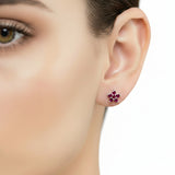 Arete Mini Flor Rubi