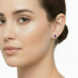 Arete Amatista Ovalado Amatista
