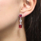 Aretes con Circonia Colgante