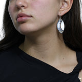 Aretes De Hoja Cortada De Plata