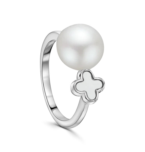 Anillo de Perla Blanco
