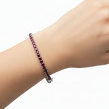 Pulsera De Piedra Natural Rubí