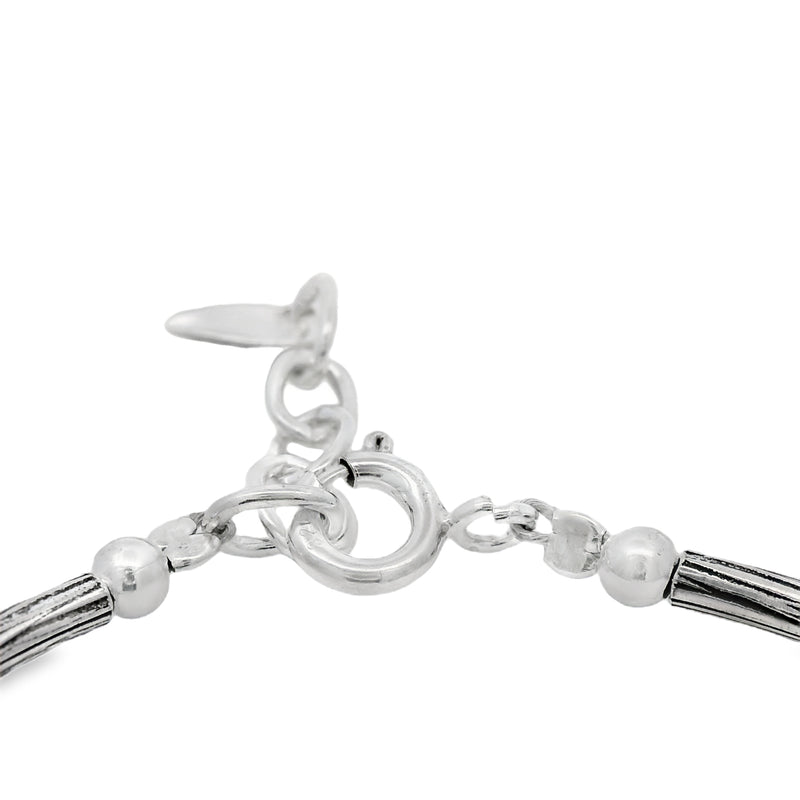 Pulsera Rigida de Bolitas de Plata