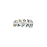 Anillo Pétalos Con Piedra Turmalina Turmalina / 6