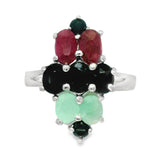 Anillo Vanegas #7 / Zafiro/ Rubi y Esmeralda