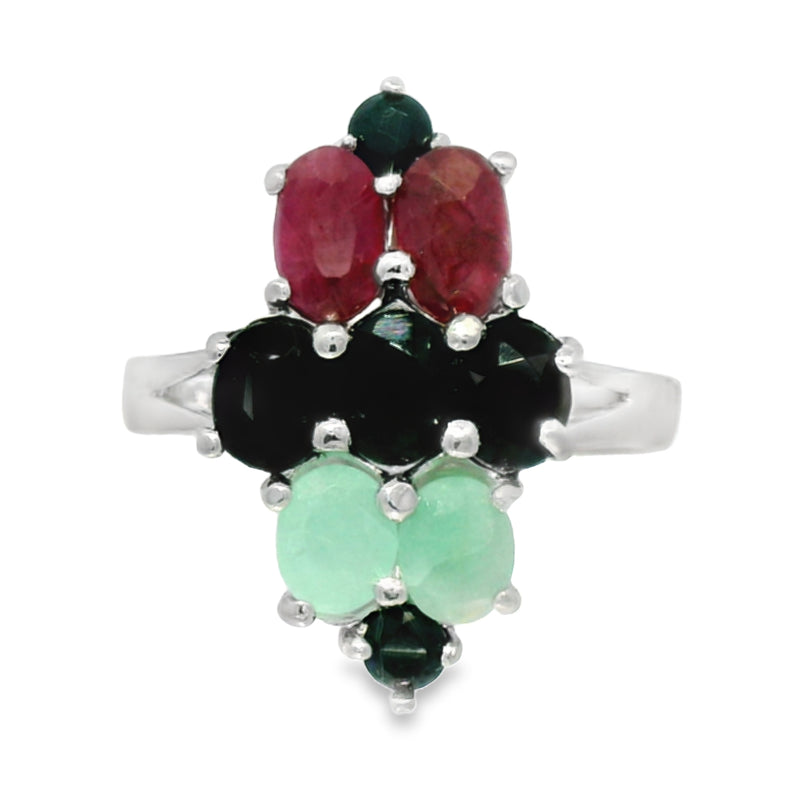 Anillo Vanegas #7 / Zafiro/ Rubi y Esmeralda