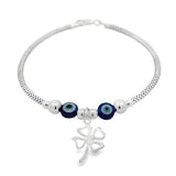Pulsera Semirrígida Con Ojo Turco Y Trébol 5cm
