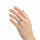 Anillo Jacinto de Topacio Azul 6