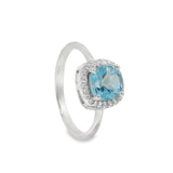 Anillo Jacinto de Topacio Azul