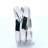 Anillo De Plata Cruzado
