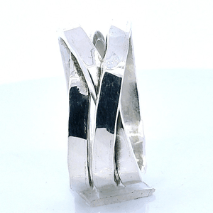 Anillo De Plata Cruzado