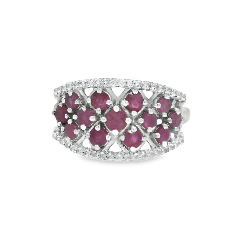 Anillo de Piedras Preciosas con Circonia Zafiro / 6