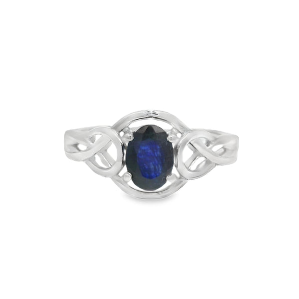 Anillo Solitario de Piedras Preciosas Zafiro / 6