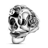 Anillo De Plata Calavera Liso / #8