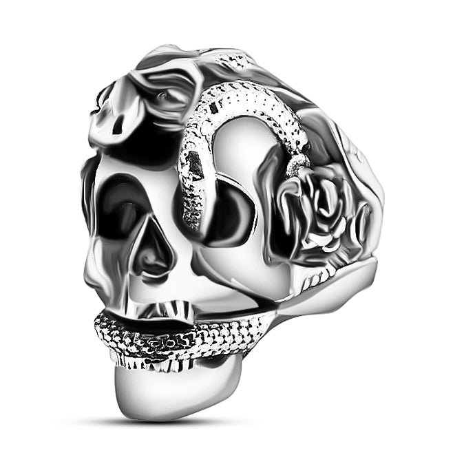 Anillo De Plata Calavera Liso / #8