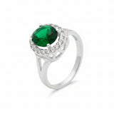 Anillo Aurora Con Circonias Blanco / 4