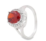 Anillo Aurora Con Circonias Blanco / 4