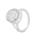 Anillo Aurora Con Circonias Blanco / 4
