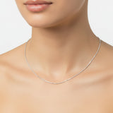 Cadena De Plata Diamantada 40 CM