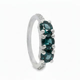 Anillo Diamantado Con Piedra London Blue Topaz London Blue Topaz / 6