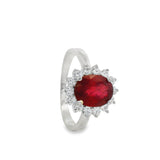 Anillo Dama Rubí y Circonias Rubi / 6